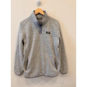 L.L.Bean Women's Fleece Pullover Gray Quarter Snap – Size XL Regular